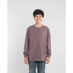 POLEMIC - Polera manga larga juvenil tela procesada