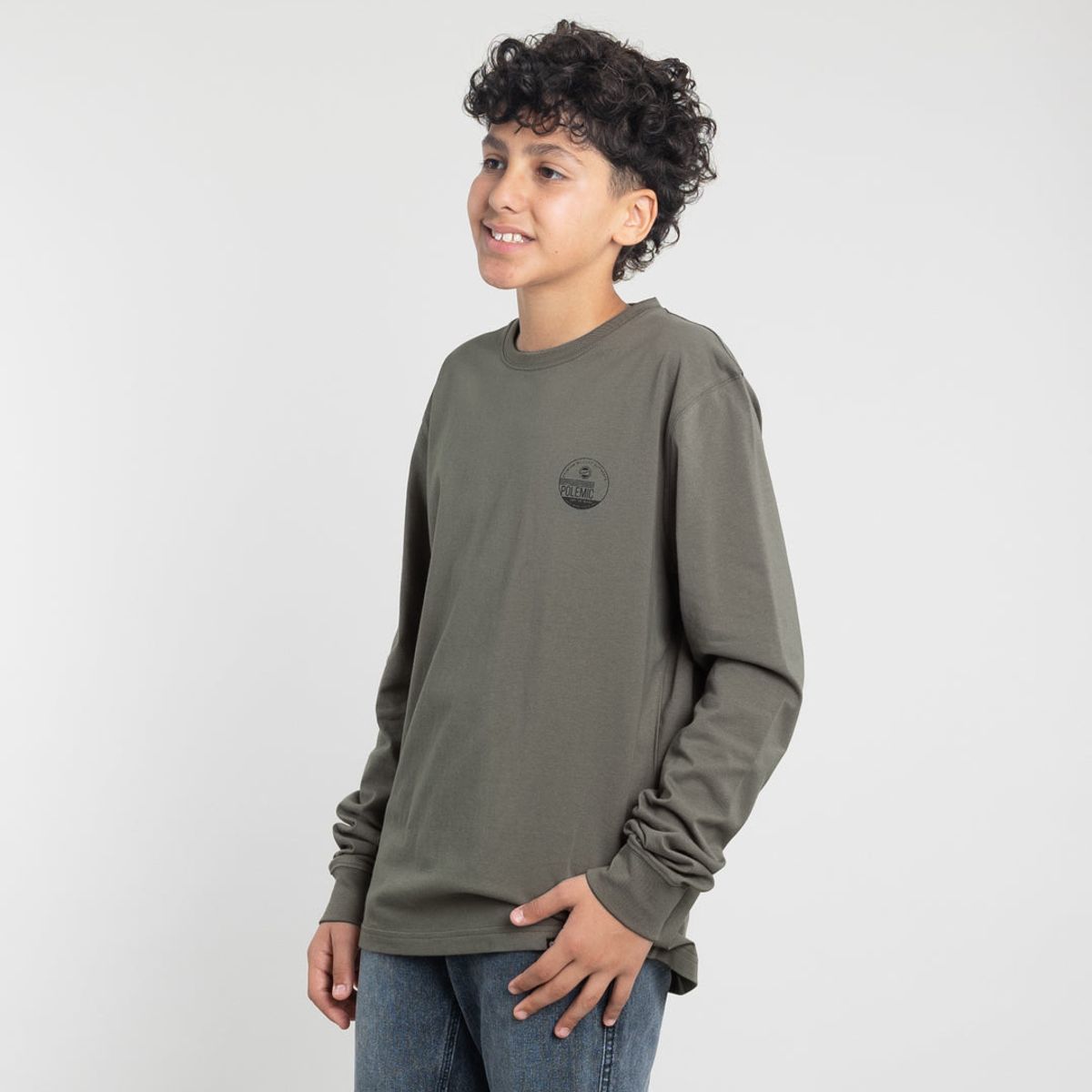 POLEMIC - Polera manga larga juvenil algodón clasico Polemic