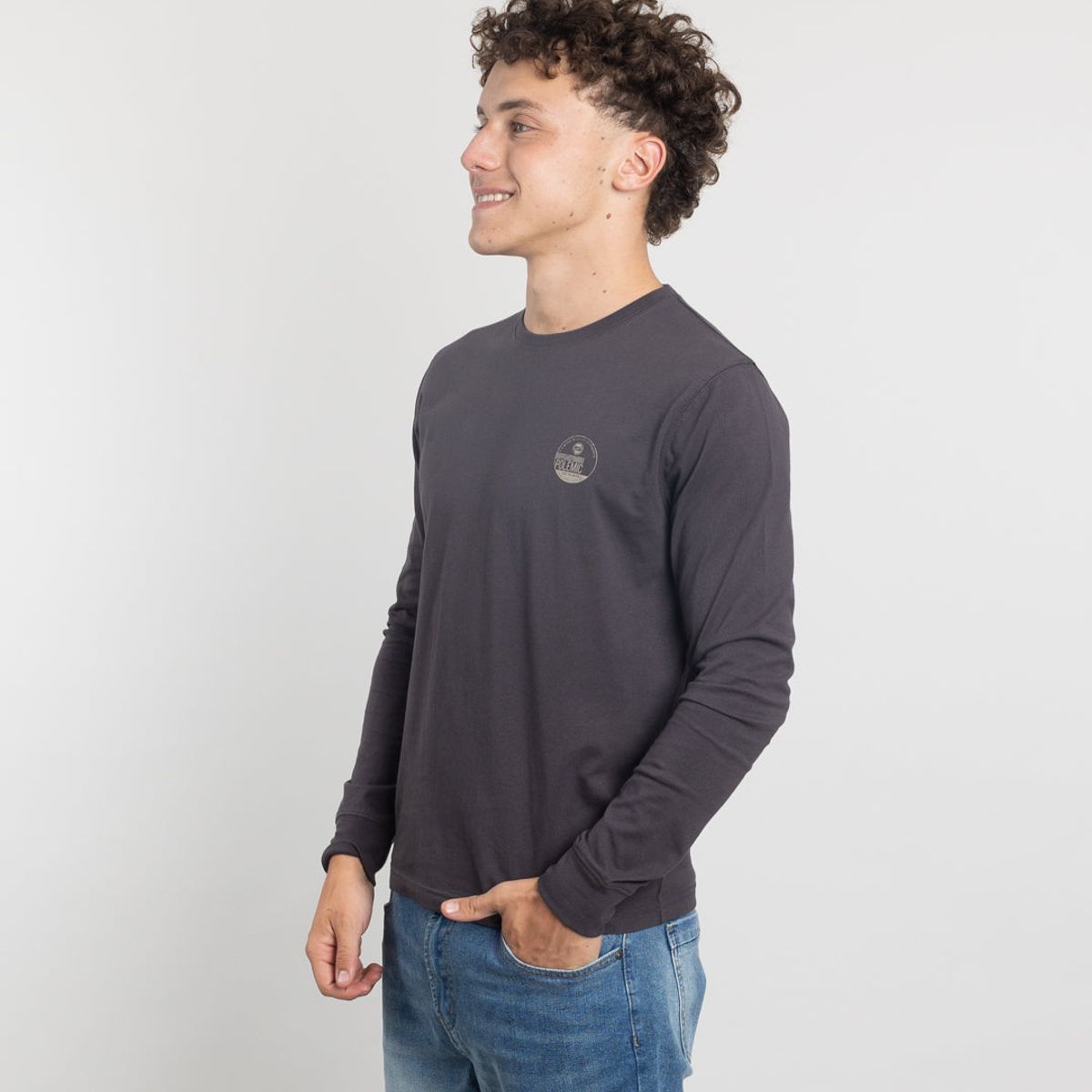 POLEMIC - Polera manga larga juvenil algodón clasico Polemic