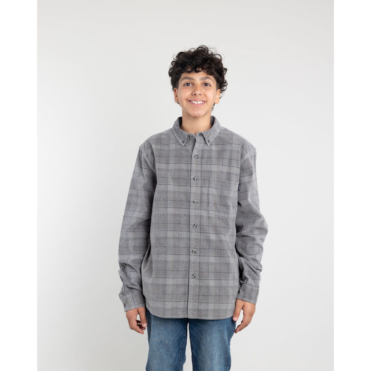 POLEMIC - Camisa cotele juvenil a cuadros algodón Polemic