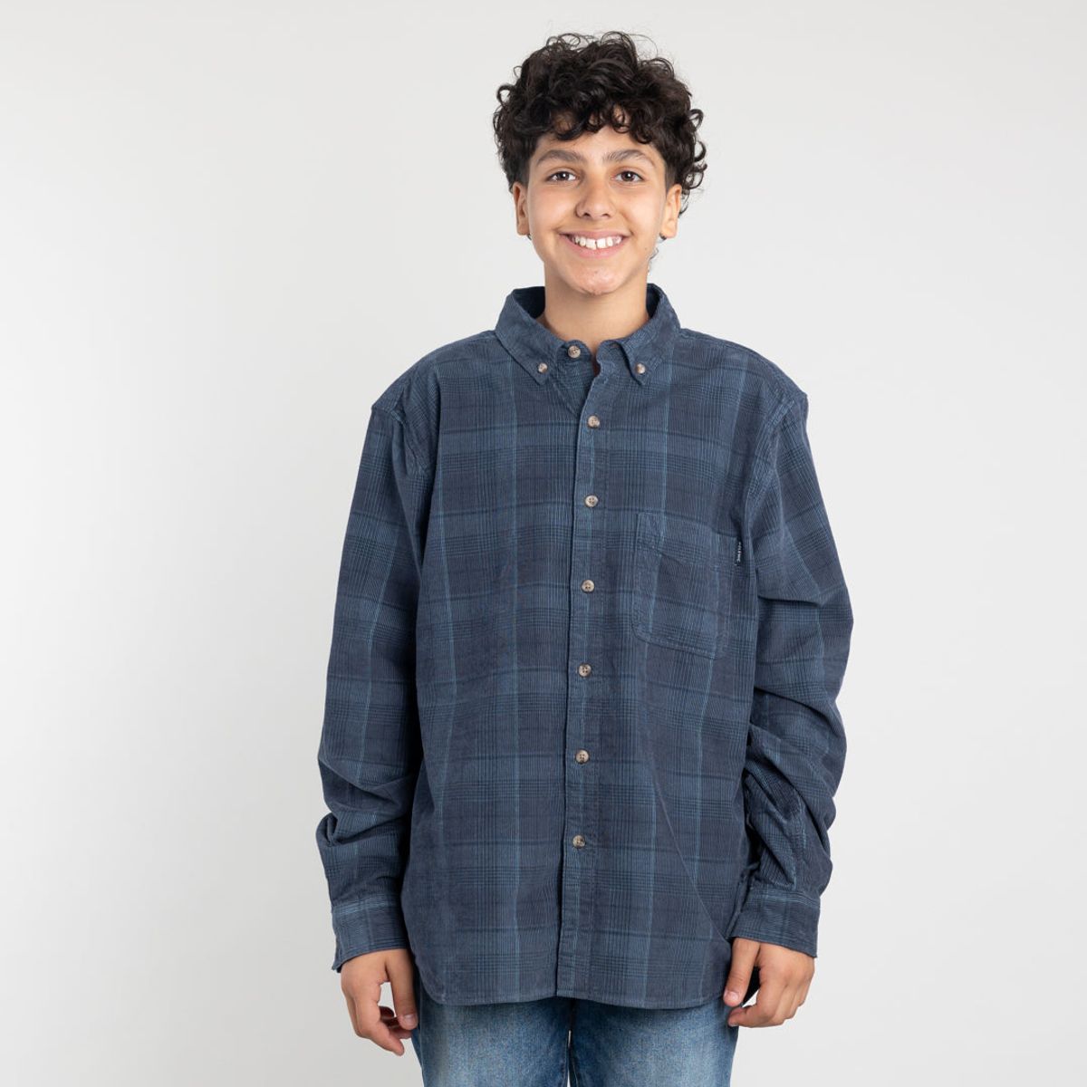 POLEMIC - Camisa cotele juvenil a cuadros algodón Polemic