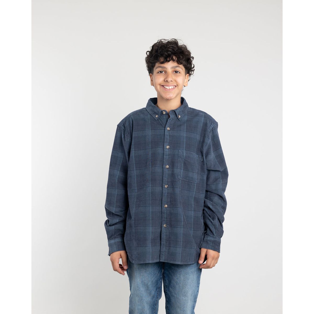 POLEMIC - Camisa cotele juvenil a cuadros algodón Polemic