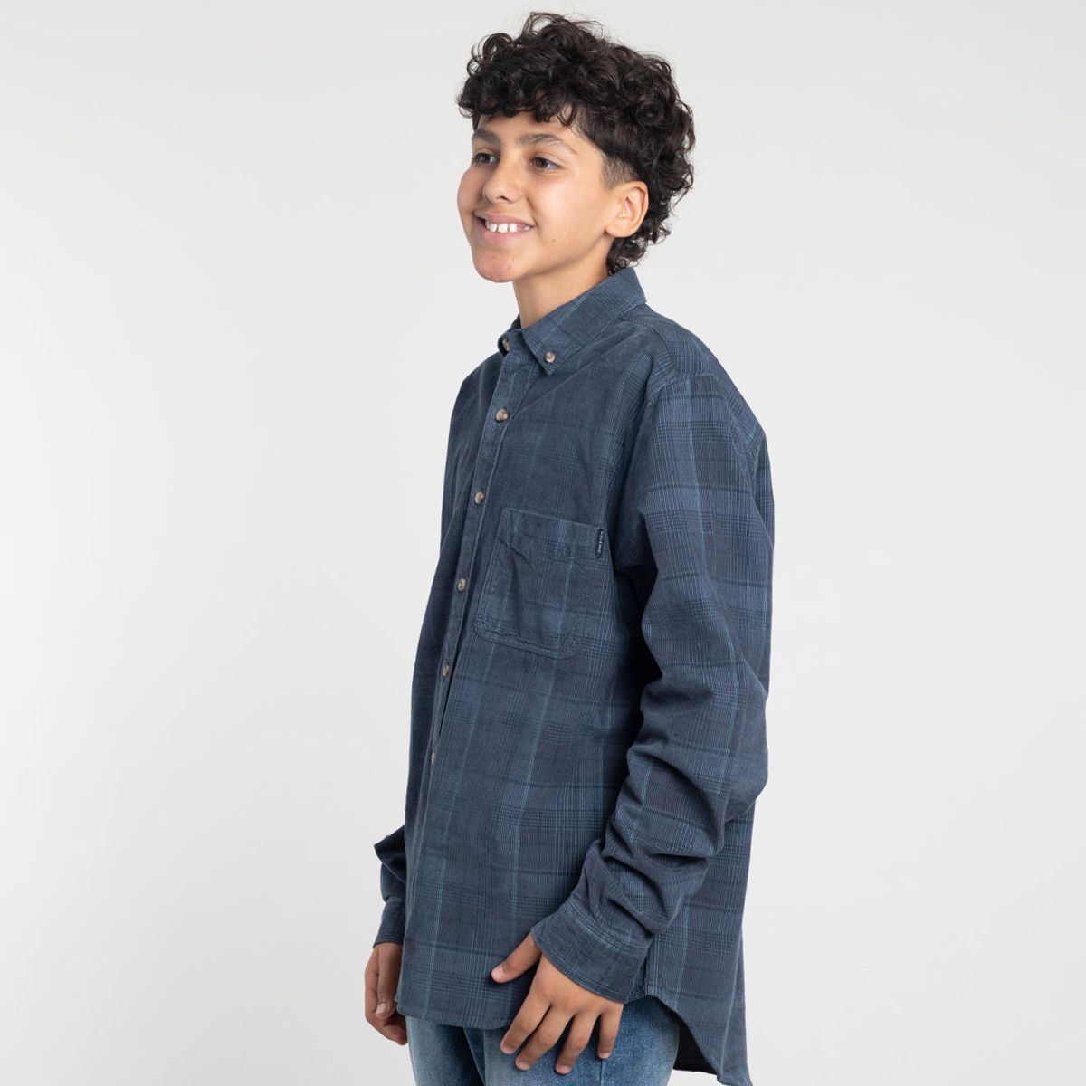 POLEMIC - Camisa cotele juvenil a cuadros algodón Polemic