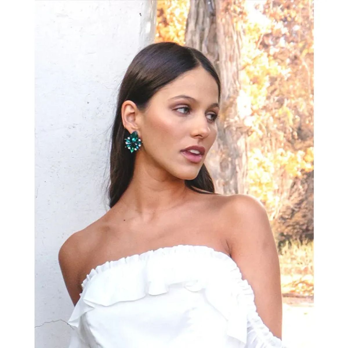 MI PLACARD - AROS EMMA GOTA PIEDRAS 
Y STRASS VERDE U