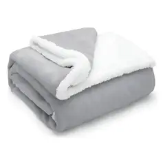 GENERICO - Cubrecama Liso Reversible Frazada Manta Lisa 200-230 2 Plaza