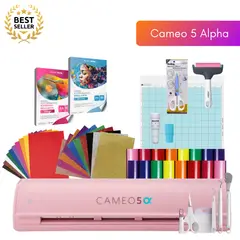 SILHOUETTE - PLOTTER CAMEO 5 ALPHA ROSADA + INSUMOS CC69