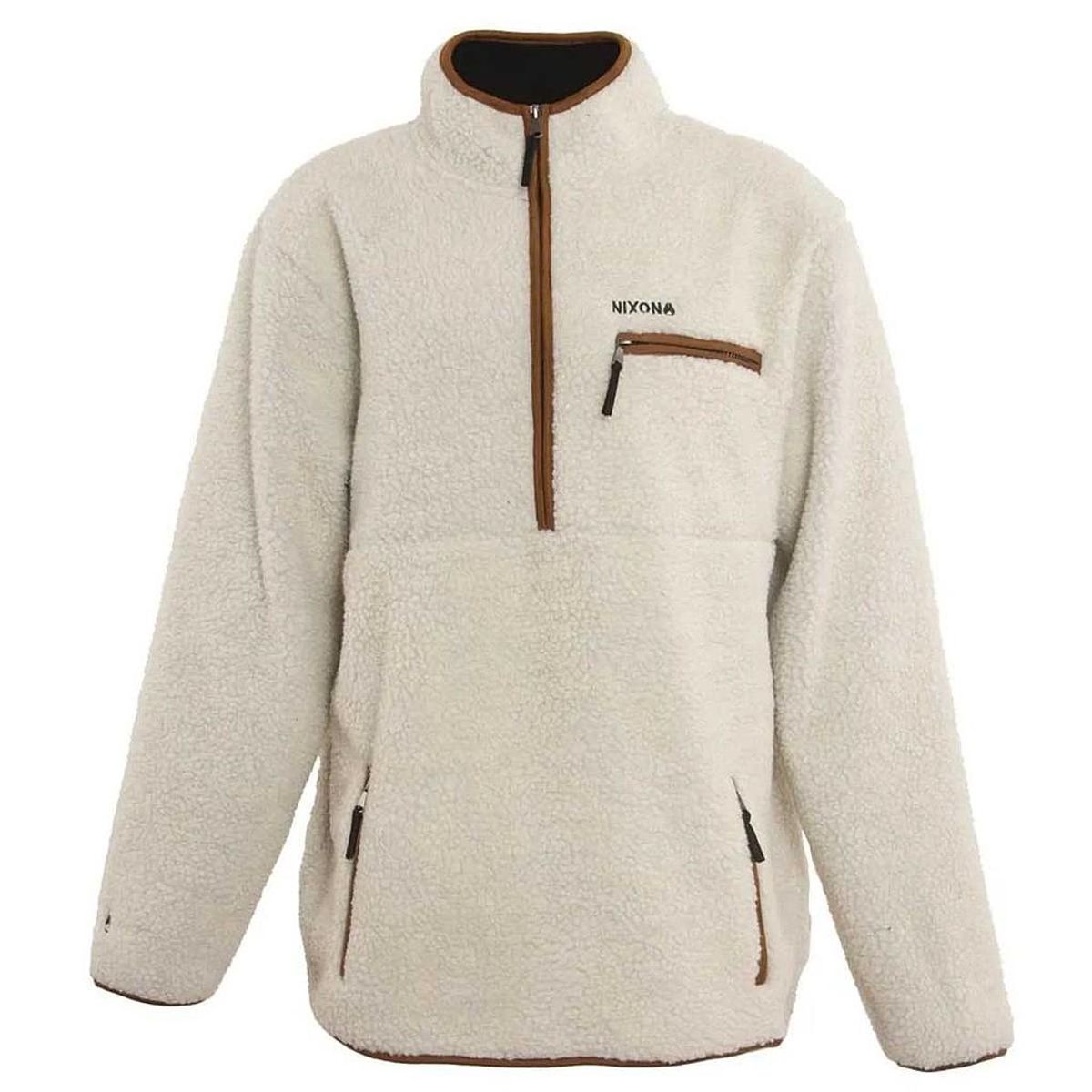NIXON - Polerón Hombre Nixon Sherpa Half Zip Beige Brown