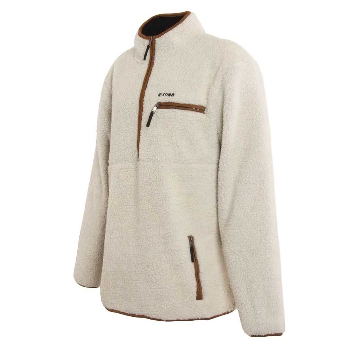 NIXON - Polerón Hombre Nixon Sherpa Half Zip Beige Brown