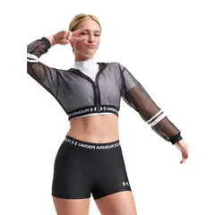 UNDER ARMOUR - Chaqueta Mujer Heatgear Mesh Full Zip Negra