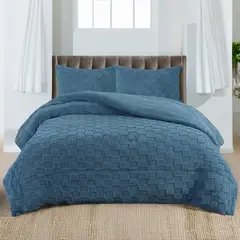 GENERICO - Plumon De Invierno Texturizado Cuadros Con Chiporro King