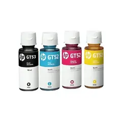 HP - Pack 4x Botellas de Tinta GT53GT52 BlackCyanMagentaYelloy