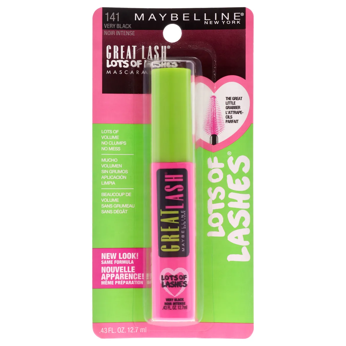 MAYBELLINE - Máscara de pestañas Great Lash Lots Of Lashes - 141 Very Black 13ml Maybelline
