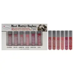 THEBALM - Meet Matte Hughes Mini juego de lápices labiales líquidos de larga duración, 6 piezas, set the Balm
