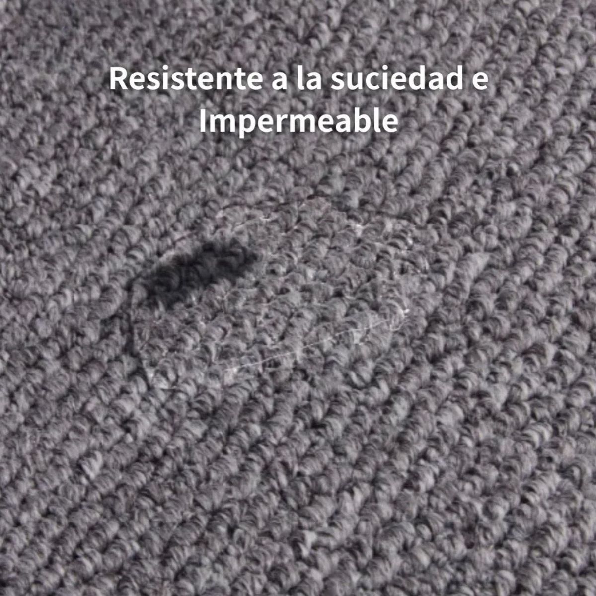 GENERICO - Alfombra Estilo Yute Tejida Para Living Resistente Mascotas 200x300cm gris