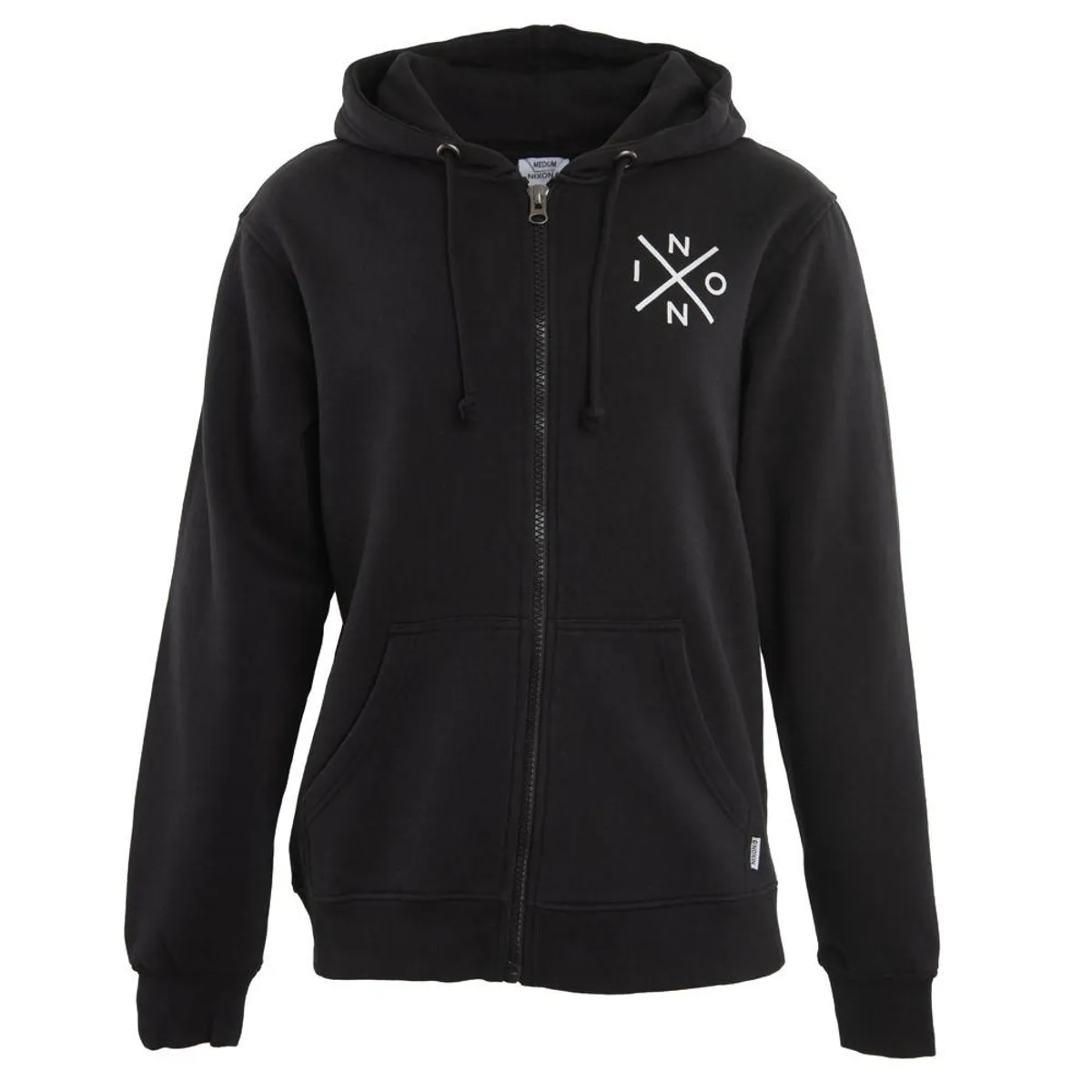 NIXON - Polerón Hombre Full zipper Black White Cross