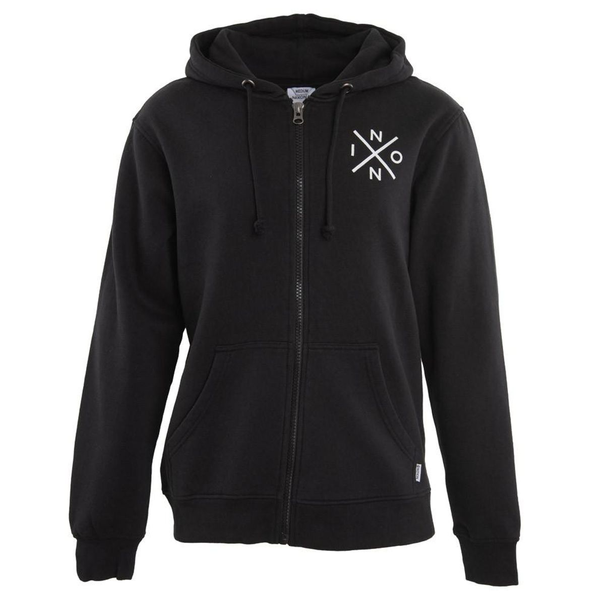 NIXON - Polerón Hombre Full zipper Black White Cross