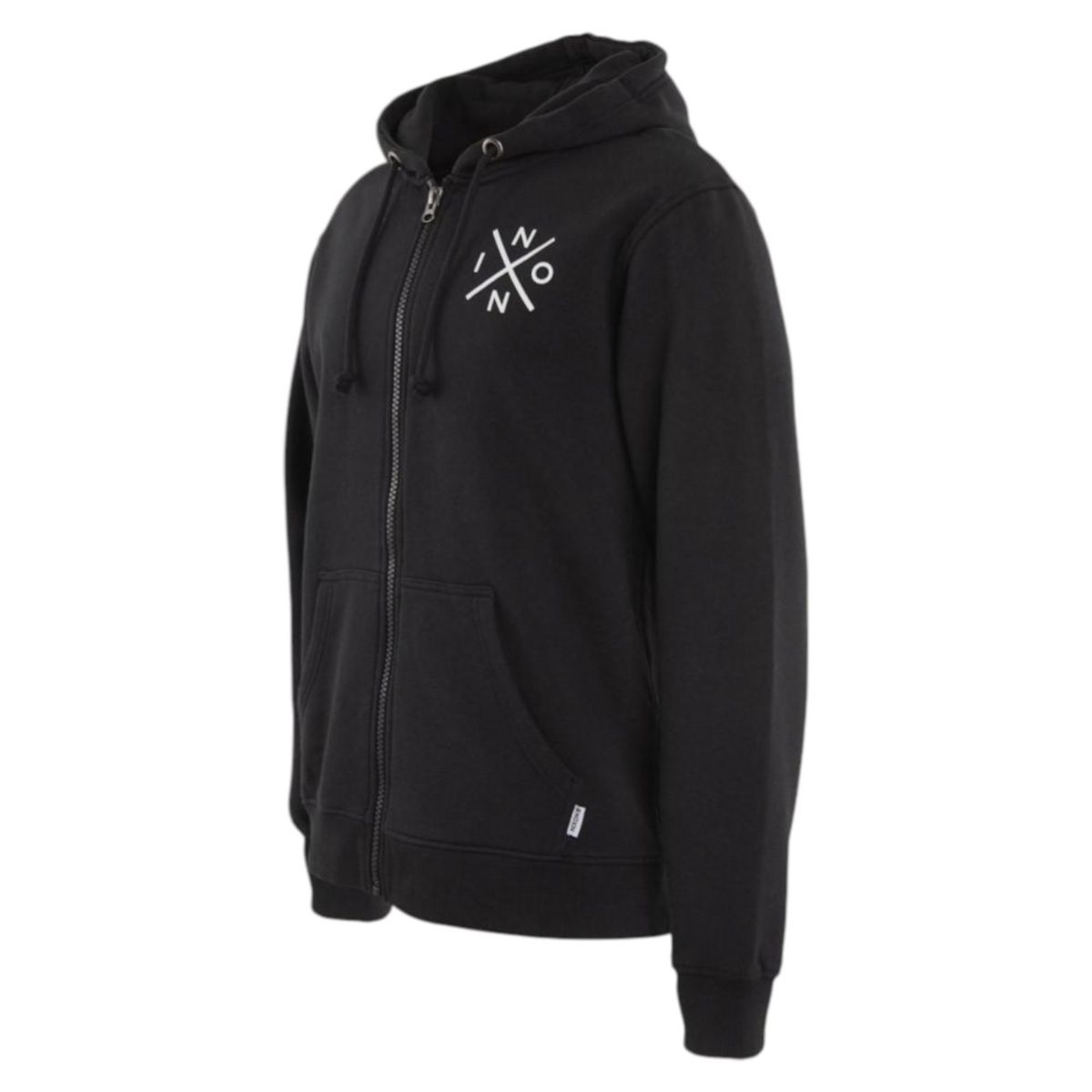 NIXON - Polerón Hombre Full zipper Black White Cross