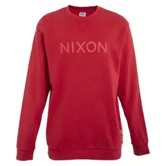 NIXON - Polerón Hombre Crew Red Logo Front