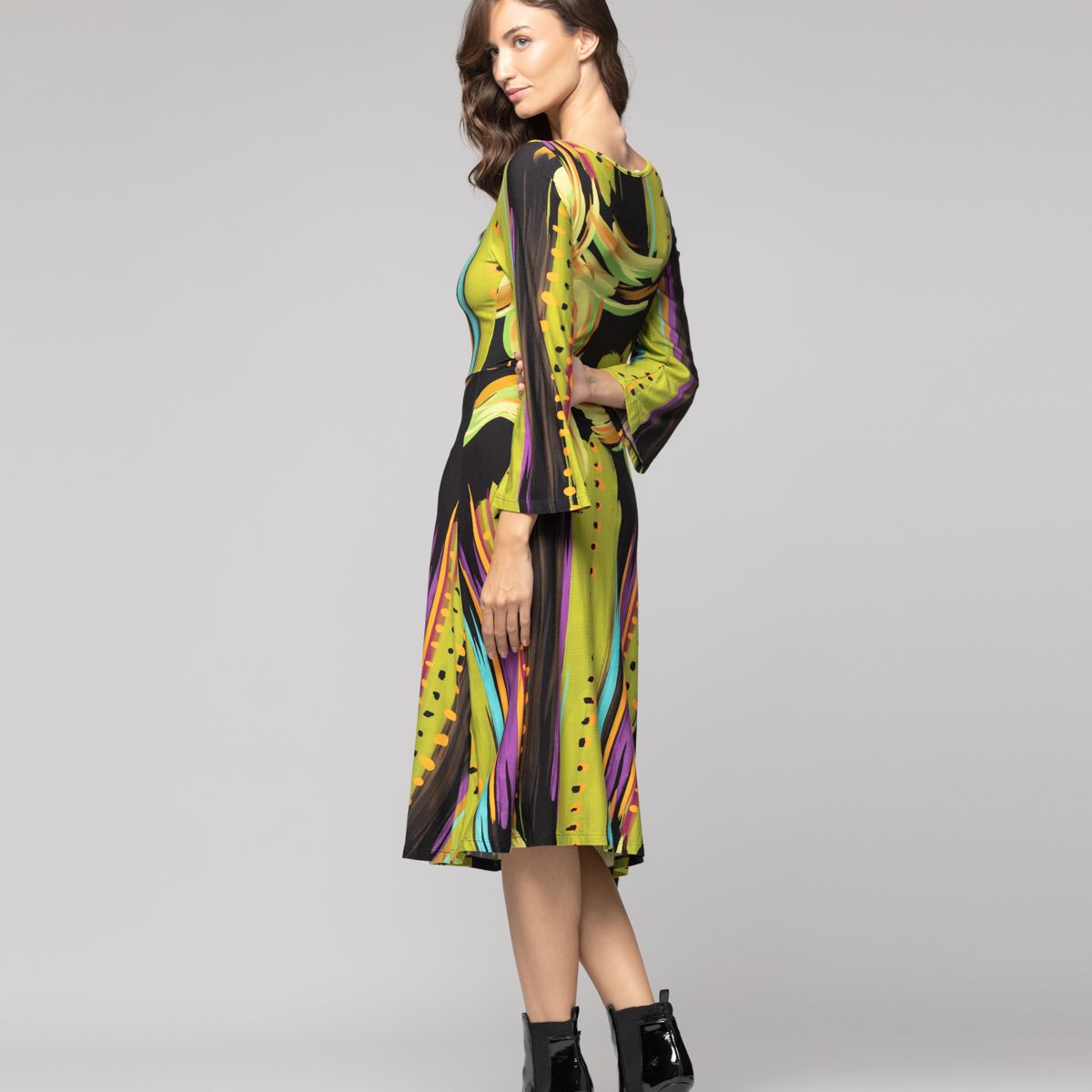 LINEATRE - Vestido Mujer Eider Verde Pistacho Lineatre