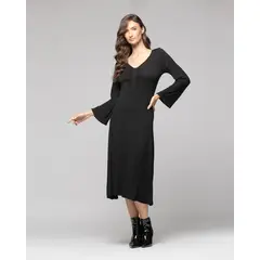 LINEATRE - Vestido Mujer Asha Negro