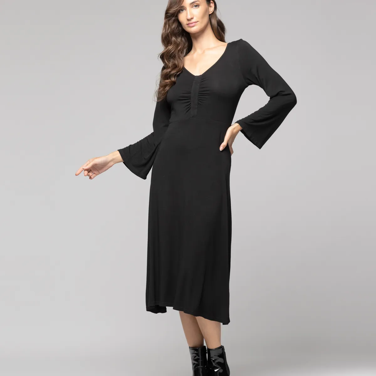 LINEATRE - Vestido Mujer Asha Negro Lineatre