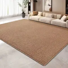 GENERICO - Alfombra Estilo Yute Tejida Para Living Resistente Mascotas 200x300cm MARRON