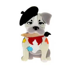LILY JOYAS - Prendedor Perrito Pintor