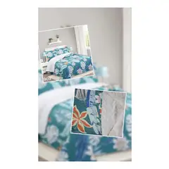 GENERICO - Cubrecama Quilt Con Chiporro Diseño Plaza y Media