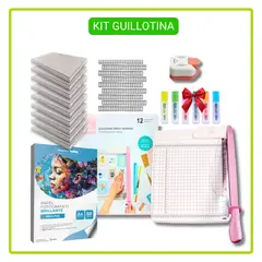 GENERICO - Guillotina Rosada 30x30 + Papel Fotográfico + Planner + Anillos KP01