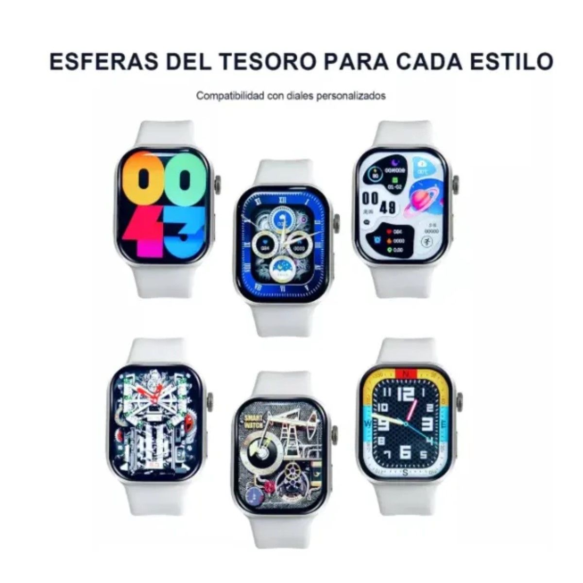 GENERICO - Smartwatch Series 9 Reloj Inteligente Mujer Contest Llamadas Negro Blanco BELUG