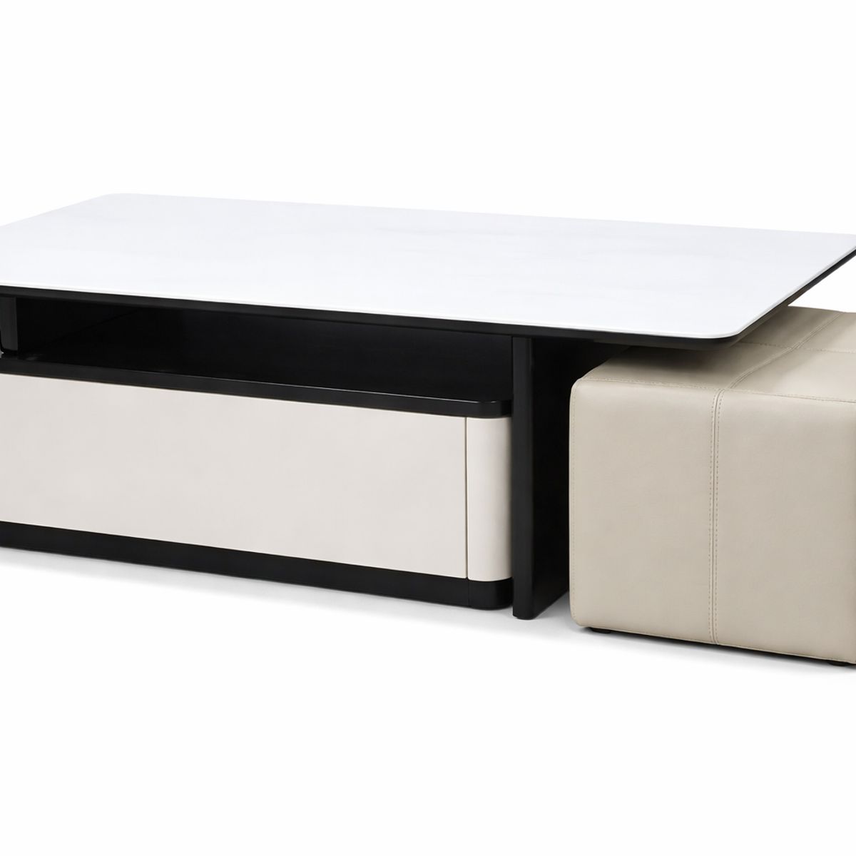 GENERICO - Mesa de Centro + Pouf 2 en 1 Modern Living