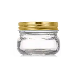 GENERICO - Set 6 Frasco De Vidrio Con Tapa Aluminio 150 ml Circular