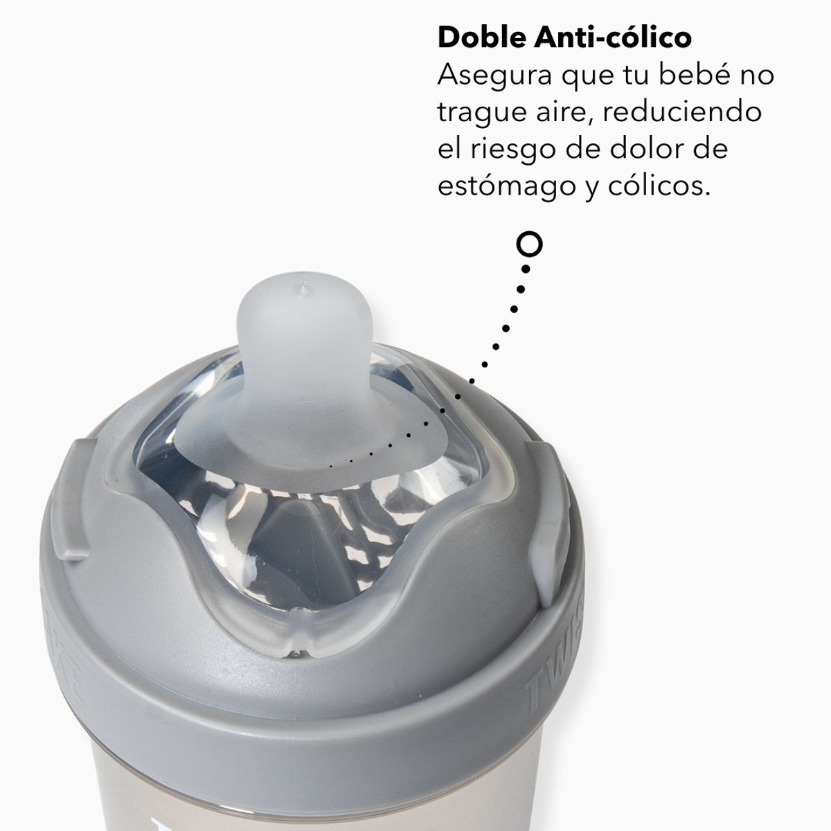 TWISTSHAKE - Mamadera Twistshake Double Pro 180ml Azul
