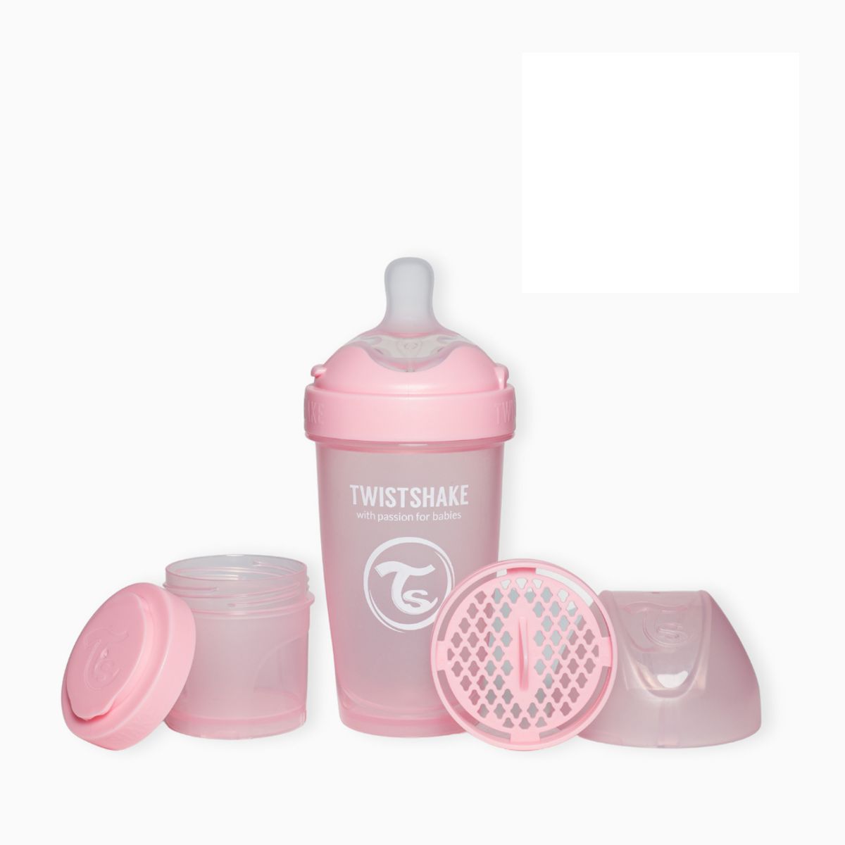 TWISTSHAKE - Mamadera Twistshake Double Pro 180ml Rosado