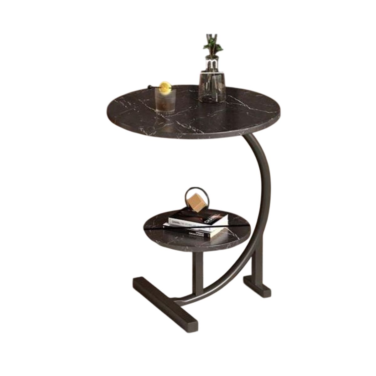 GENERICO - MESA AUXILIAR NORDICA DOS NIVELES DECORATIVA