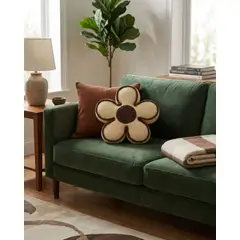 GENERICO - Cojines de Flor Vintage Texturizado 50cm Para Sofá O Cama pack de 4