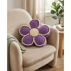 GENERICO - Cojines de Flor Vintage Texturizado 50cm Para Sofá O Cama pack de 4