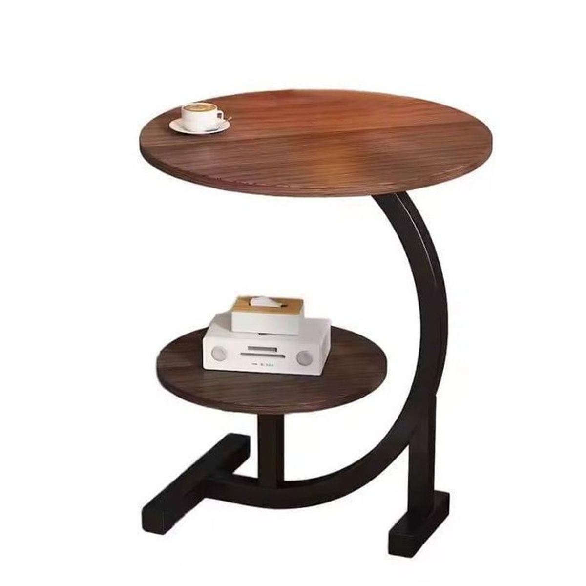 GENERICO - MESA AUXILIAR NORDICA DOS NIVELES DECORATIVA