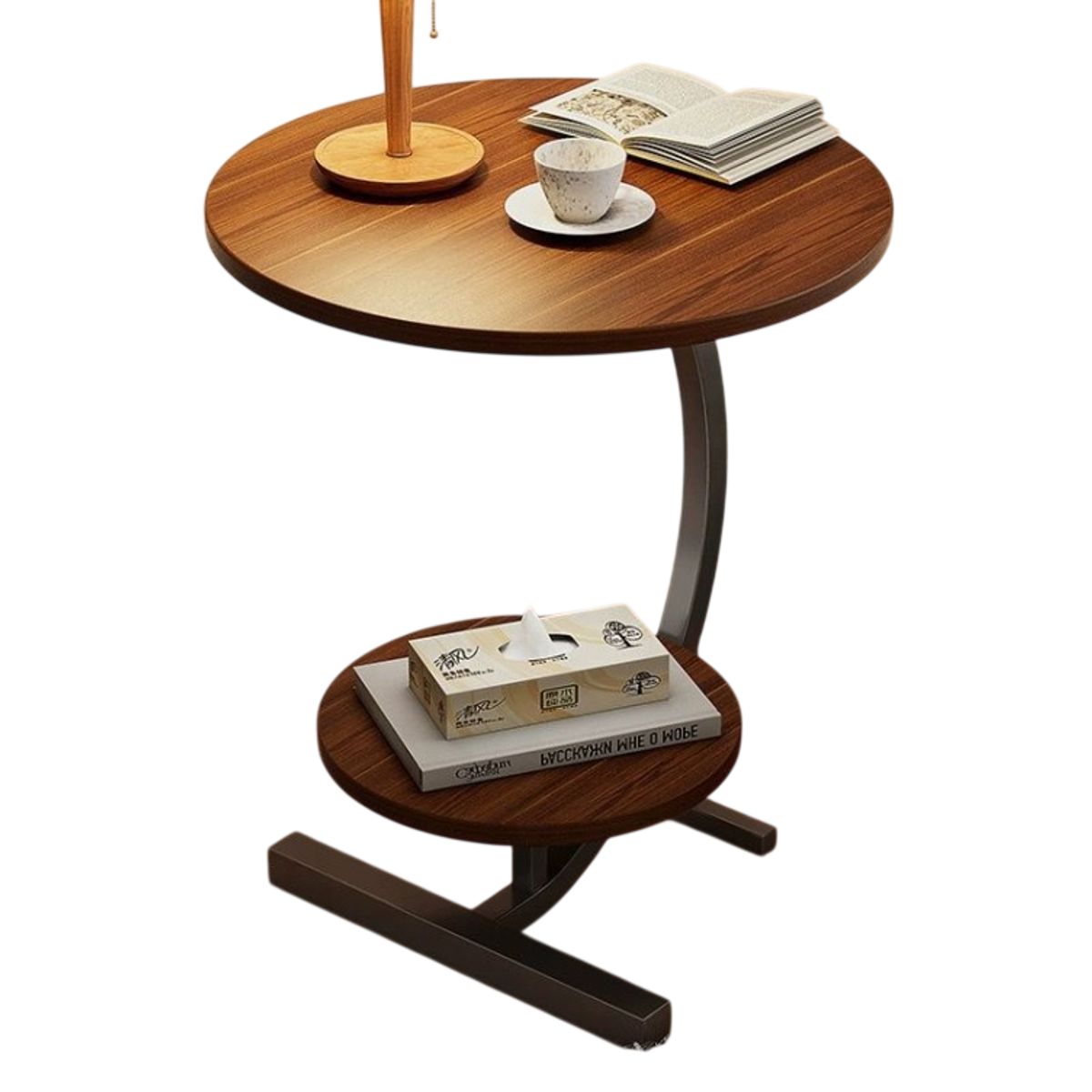 GENERICO - MESA AUXILIAR NORDICA DOS NIVELES DECORATIVA
