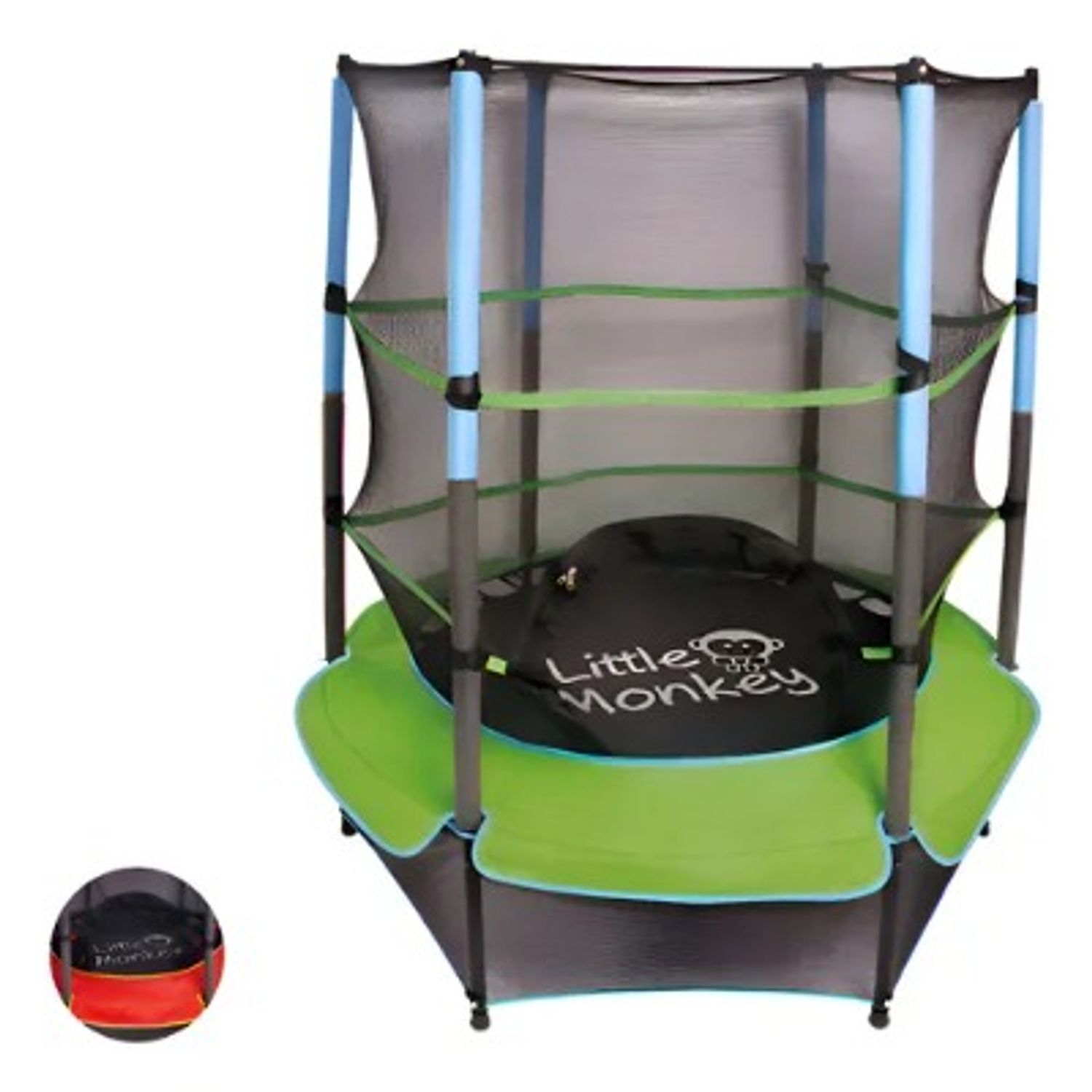 Trampolín Rectangular Con Columpio 2 En 1 Para Niños – 190x122x210 Cm, Red De Seguridad 360°, Capacidad 100 Kg, Acero Galvanizado, Regalo Saludable +3 Años