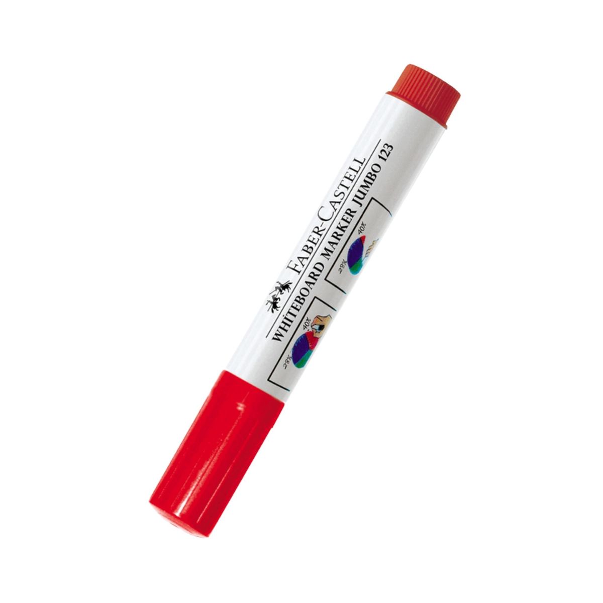 FABER-CASTELL - Plumón de Pizarra JumboFaber-Castell 123 rojo Bl