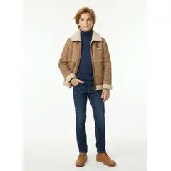 KIBOU - Chaqueta Niño Aviador Estilo Piloto Abrigada Invierno