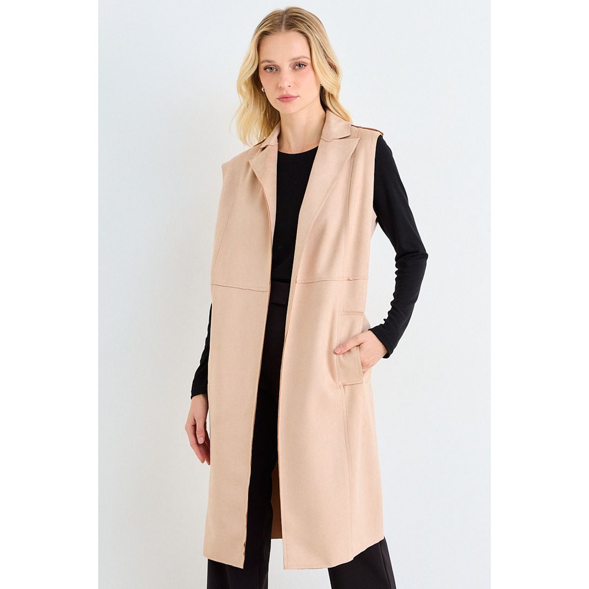 ASH - Tapado Liso Mujer Beige Ash