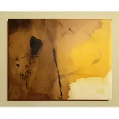 RENATO CECEREU - Cuadro Abstracto Tierra Amarillo 55 x 70 cm.