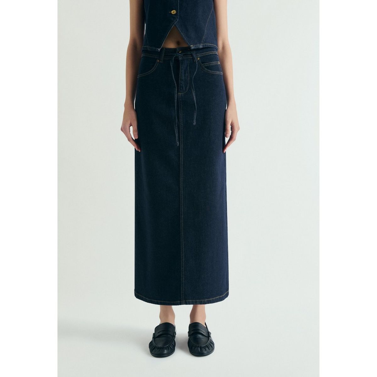 SCALPERS - Falda Midi Denim Japan