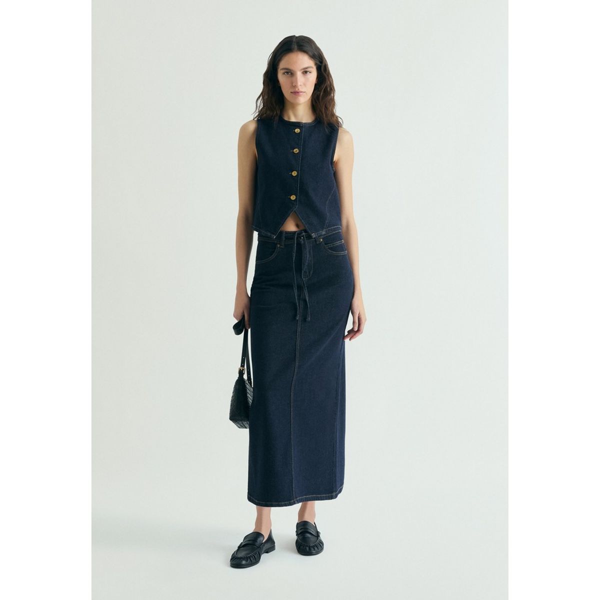 SCALPERS - Falda Midi Denim Japan