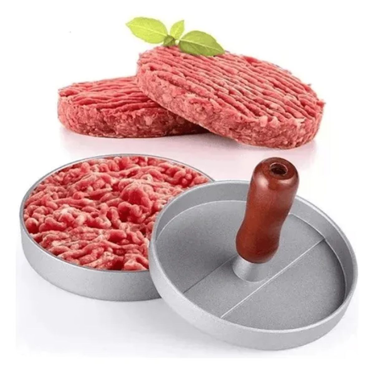 GENERICO - Molde prensa aplastador manual para carne de hamburguesas