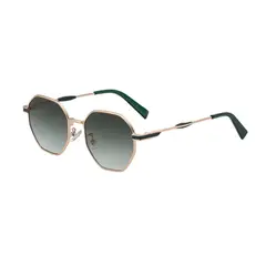 FANEL - Lentes de Sol Hexagonales Unisex Fanèl UV400 Marco Metálico Dorado y Lente Verde Degradado