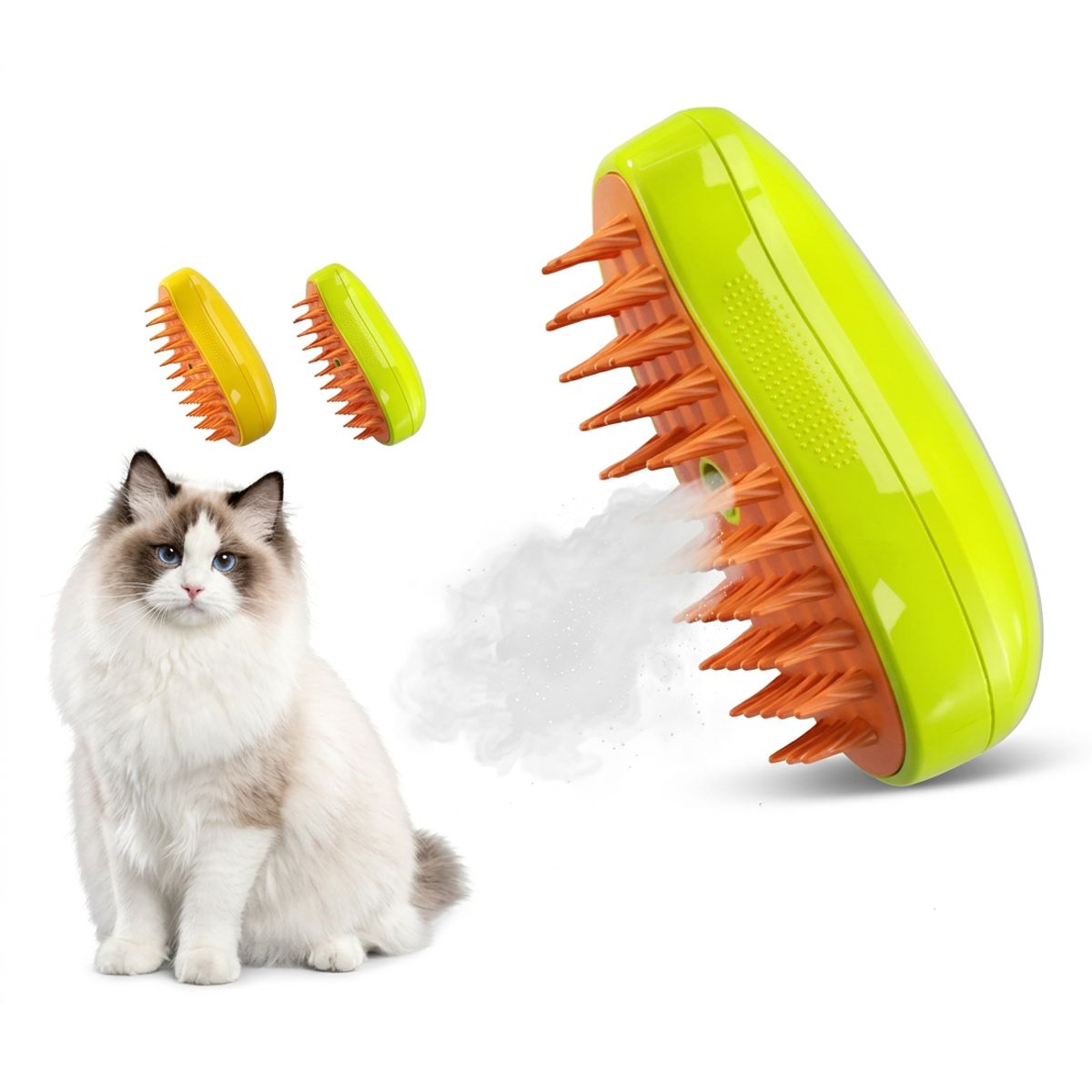 GENERICO - Cepillo de vapor 3 en 1 para mascotas