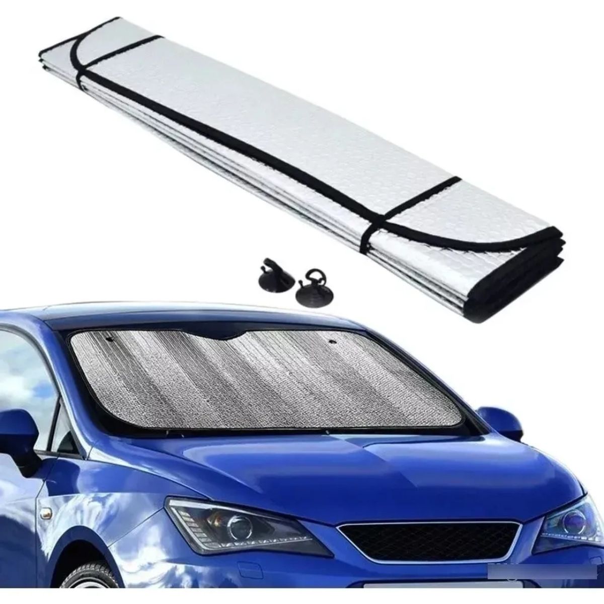 GENERICO - Parasol Retractil Parasoles Auto Tapasol Parabrisas 130x60